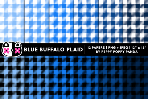 Blue Buffalo Plaid Digital Paper Pattern: A Versatile Choice for Designers and Creators