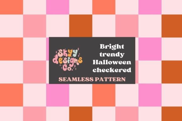 Bright Halloween Checkered Seamless File