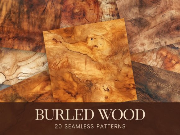 Burled Wood Weathered Tree Grain Pattern