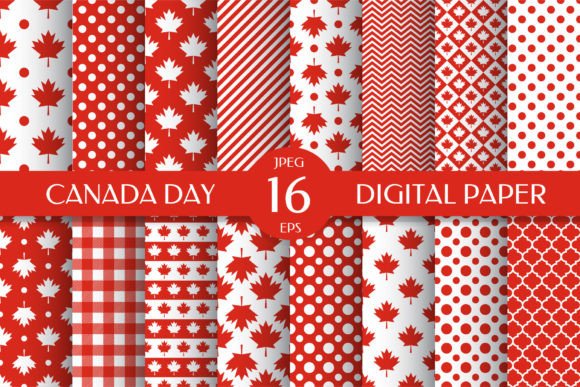 Canada Day Digital Paper Bundle: A Versatile Resource for Creative Projects