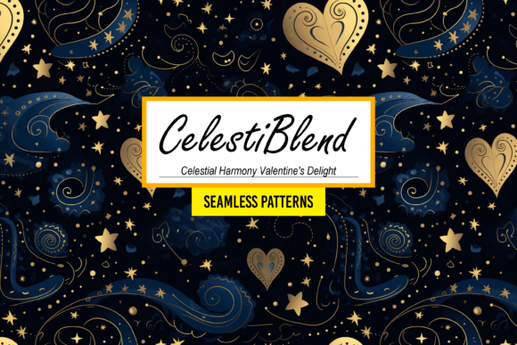 CelestiBlend - Valentine's Goth Pattern: A Cosmic Celebration of Love and Creativity