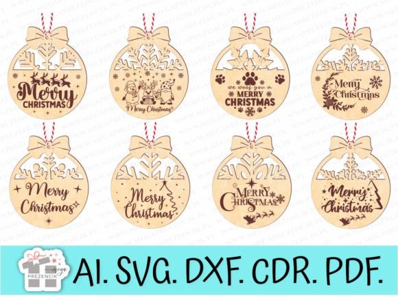 Christmas Baubles Merry Christmas Svg