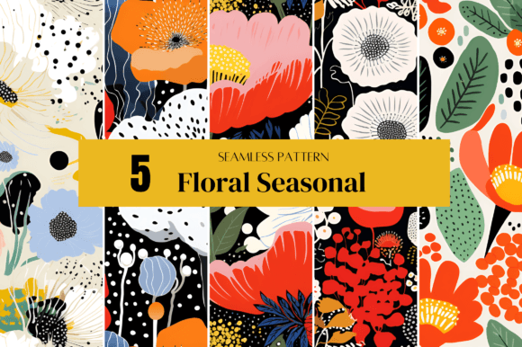 Floral Seasonal Seamless Pattern: A Versatile Design Asset for Modern Creatives