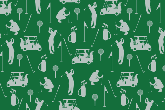 Green Golf Seamless Pattern
