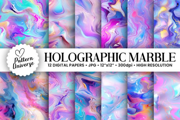 Holographic Marble Seamless Backgrounds: A Versatile Design Tool for Creators