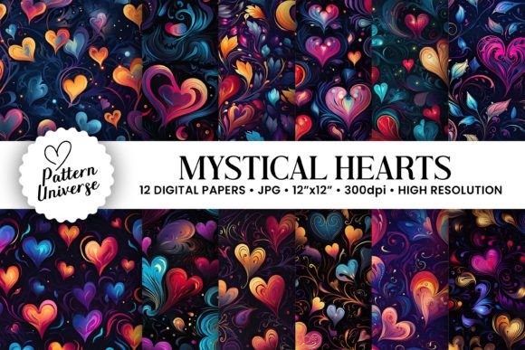 Magical Mystical Hearts Digital Papers: A Versatile Tool for Creative Projects