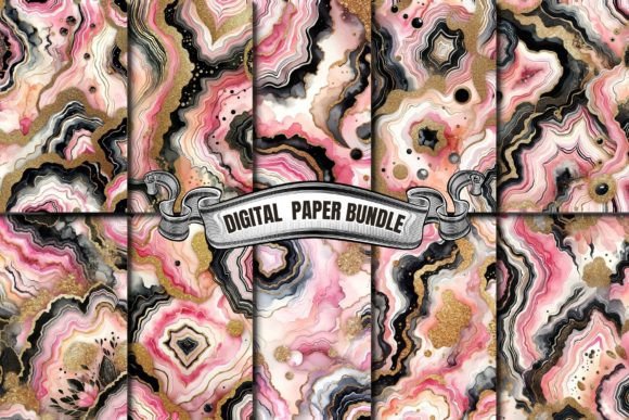 Pink Glitter Agate Digital Paper: A Versatile Tool for Creative Projects