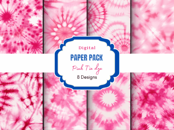 Pink Tie Dye Digital Paper Pack: A Vibrant Addition to Your Creative Projects