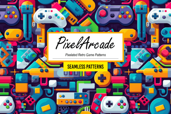 PixelArcade Pixel Retro Game Pattern: A Nostalgic Design Element for Modern Creativity
