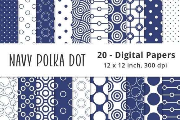 Printable Navy Blue Polka Dot Background: A Versatile Design Asset for Creative and Professional Workflows