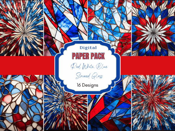 Red, White, Blue Stained Glass Paper: A Strategic Tool for Creative and Professional Projects