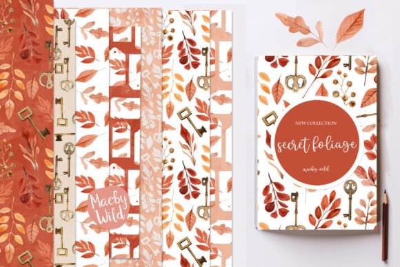 Secret Foliage Watercolor Leaves Keys: A Unique Blend of Nature and Design