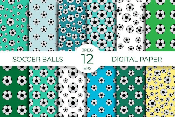 Soccer Balls Digital Paper Bundle: A Versatile Resource for Creative Projects