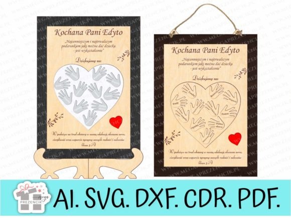 Teacher's Day Frame with Heart Laser Cut