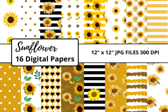 The Rise of the Sunflower Pattern Digital Paper Bundle in Creative and Business Applications