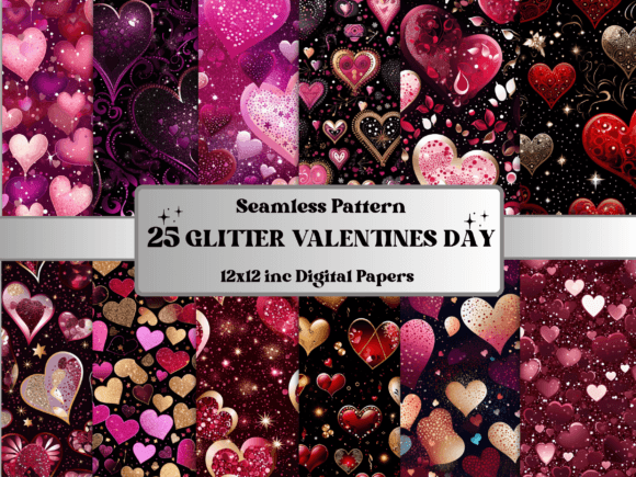 Transform Your Designs with Glitter Valentine’s Day Pattern Paper