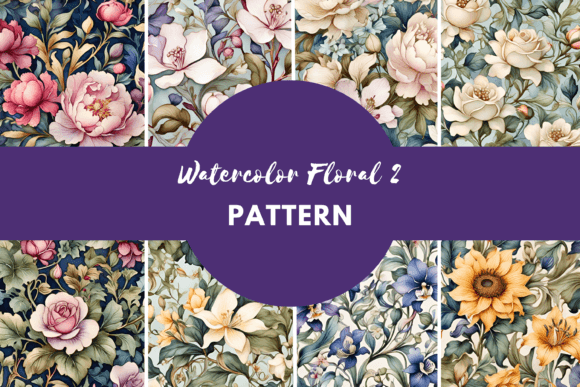 Watercolor Floral Pattern: A Versatile Design for Creative Projects and Commercial Use